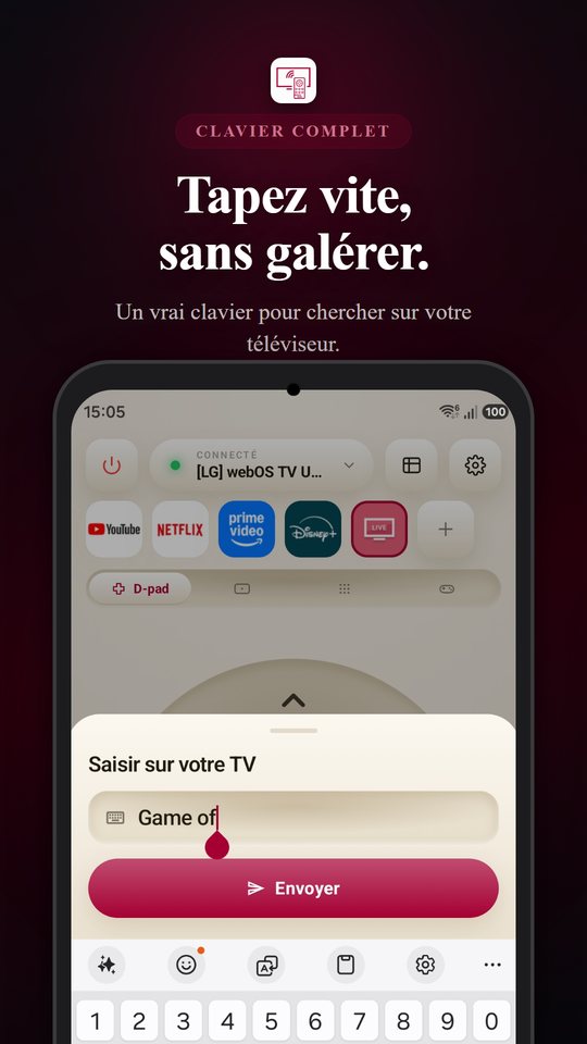 Télécommande LG TV
